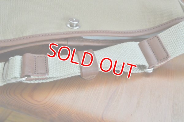 画像6: 限定1個!!4号帆布クロスバッグ・カーキ30%OFF※日焼けあり (6)